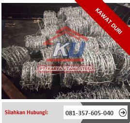 Harga Kawat Duri Surabaya Tebal 2 1 Mm Galvanis Panjang 40m Roll