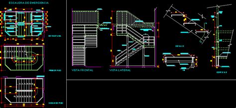 Escalera Metalica En Autocad Librer A Cad