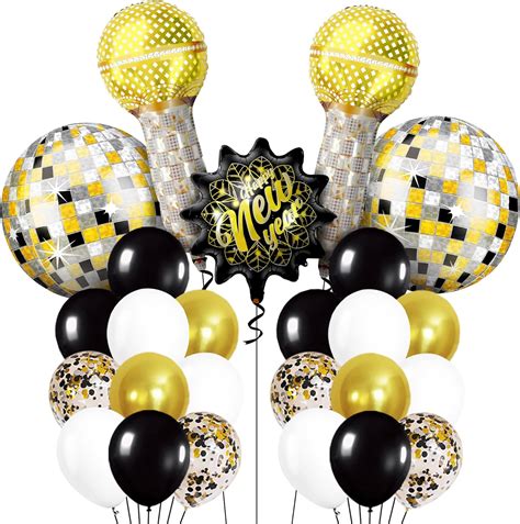 Amazon KatchOn Disco Happy New Year Balloons Pack Of 37 Happy