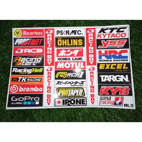 Jual Stiker Logo Sponsor Ternama Sticker Pack Racing Stiker Motor Harga