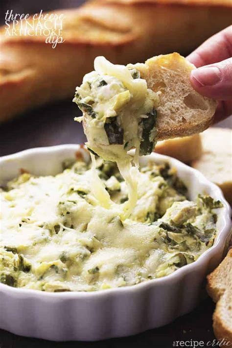 Skinny Three Cheese Spinach Artichoke Dip The Recipe Critic