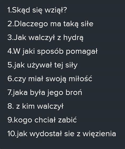 DAJE NAJJ NA JUTRO CZESC POTRZEBUJE 10 pytań do Herkulesa poirot