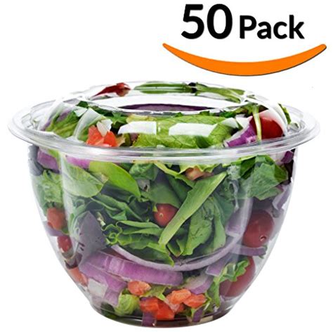 Dobi Salad To Go Containers 48oz 50 Pack Clear Plastic Disposable