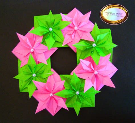 Origami Maniacs Beautiful Origami Christmas Wreath