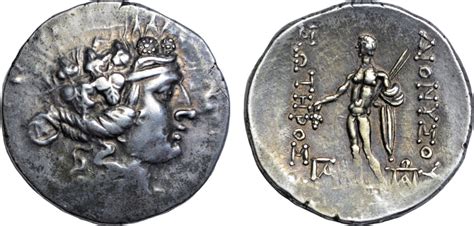 Tetradrachm Bc Thrace Maroneia Silver C Bc Dionysos Facing