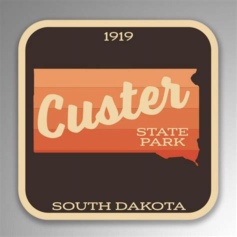 Custer State Park Decal Sticker 4 Inches By 4 Inches Vinyl Sticker