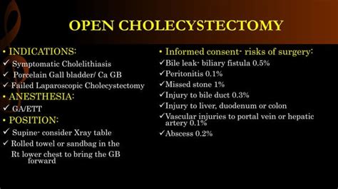 Open cholecystectomy/ operative surgery