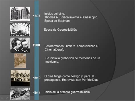 Cine Literatura Y Cultura Línea Del Tiempo Del Cine