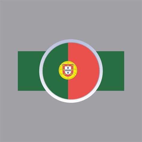 Ilustra O Da Bandeira De Portugal Modelo Vetor Premium