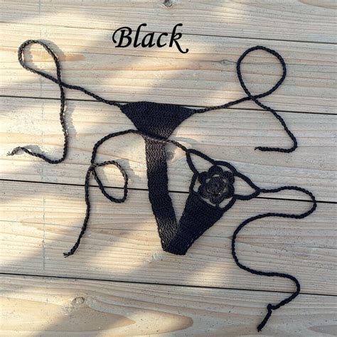 Hand Crochet Sexy Bikini Bottom Thong Boho Women Mini Bikini Sexy G