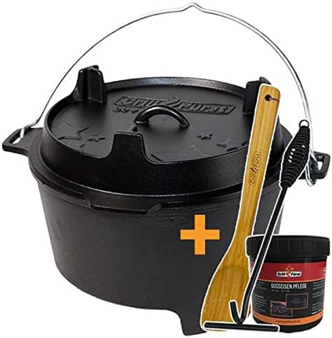 Grillf Rst Dutch Oven Ca Liter Stabil Stehender Feuertopf Durch