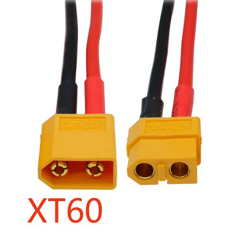 Штекерный разъем для аккумуляторов XT60 с силиконовым проводом | AliExpress
