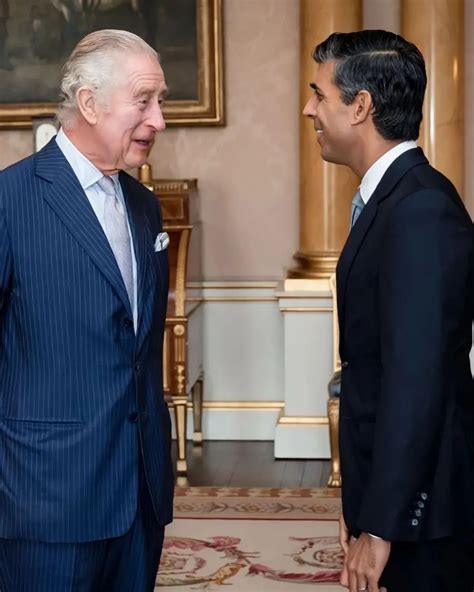 King Charles III Received The Rt Hon Rishi Sunak MP At Buckingham