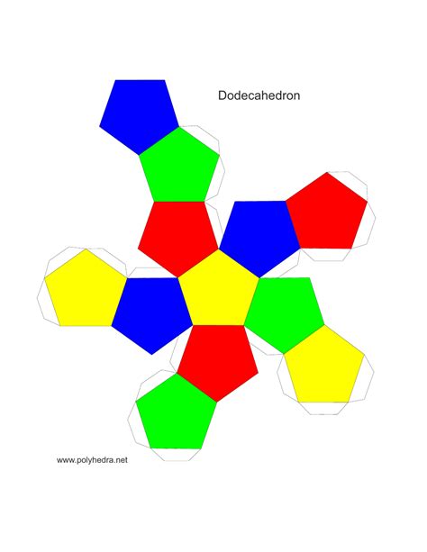 Dodecahedron Template Download Printable PDF | Templateroller