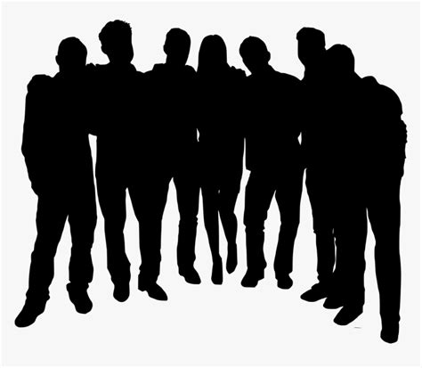 Transparent Group Of People Clipart Black And White People Silhouette