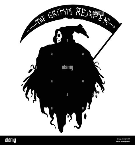 Grimm Reaper Hand Drawn Stock Vector Image And Art Alamy