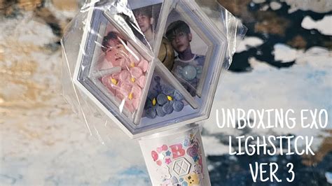 UNBOXING EXO LIGHSTICK ERIBONG VER 3 WITH PRE ORDER BONUS BAEKHYUN