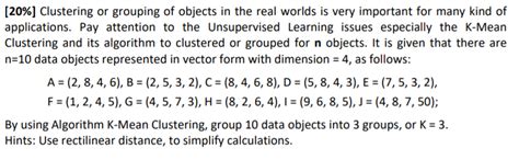 solved  clustering  grouping  objects   real cheggcom