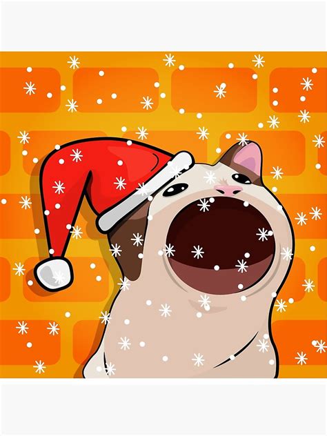 Pop Cat Meme New Year Open Month Poster For Sale By Amenshloupe Redbubble