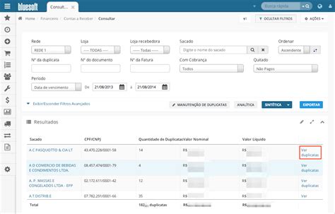Melhorias Contas A Receber Consulta Sint Tica Blog Bluesoft Erp