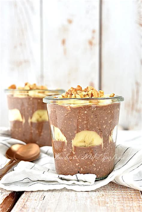 Schoko Bananen Overnight Oats Rezept