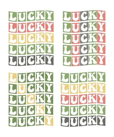 Premium Vector Set Of Lucky Phrase St Patricks Day Word Lettering