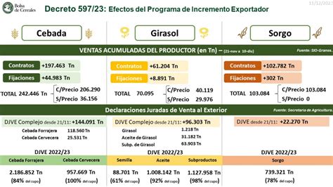 Finalizaci N Del Programa De Incremento Exportador En Bolsa De Cereales