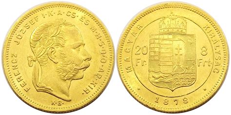 8 forint 1878 Ferenc József Zomi Numizmatika