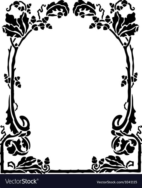 Art Nouveau Frame Royalty Free Vector Image Vectorstock