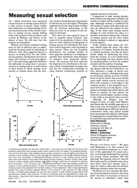 Download Pdf Measuring Sexual Selection