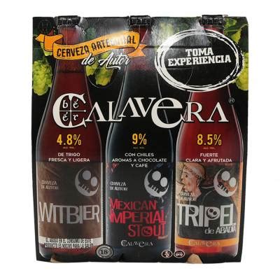 Cerveza Artesanal Calavera Witbier Mexican Imperial Stout Tripel De