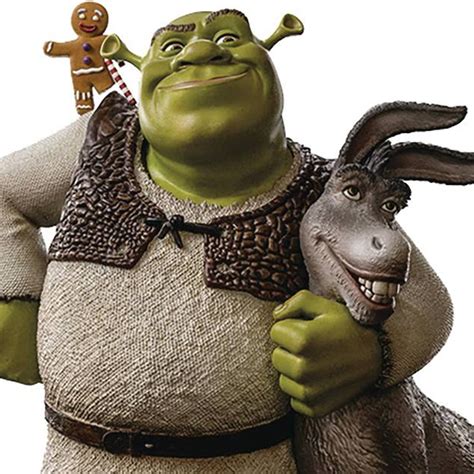 Shrek, Donkey, and the Gingerbread Man Deluxe Art 1:10 Scale Statue