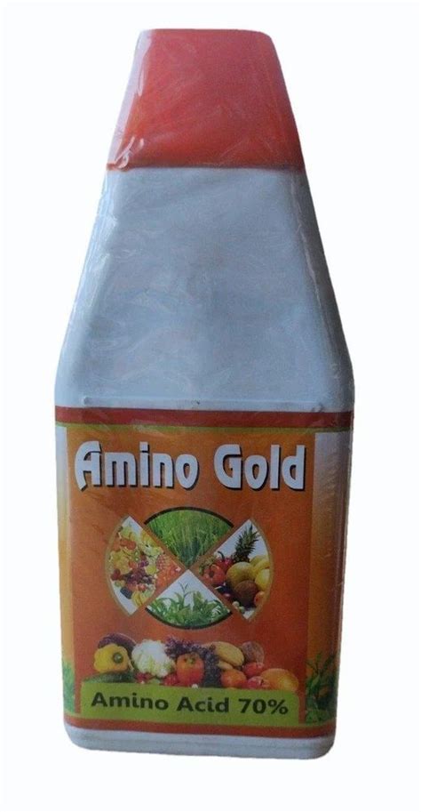 White Bio Tech Grade 1Ltr Amino Gold Plant Growth Regulator Bottle