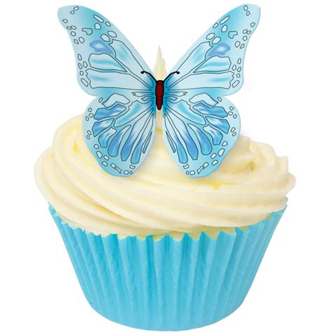 Edible Blue Wafer Butterflies 12 Cda Products Limited