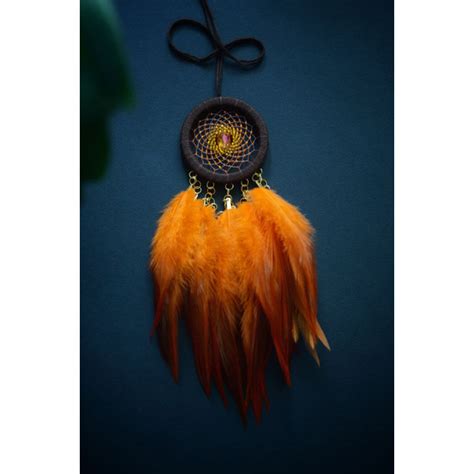 Rust Orange Dreamcatcher Catcher For Car Smallbrown Orange Inspire Uplift