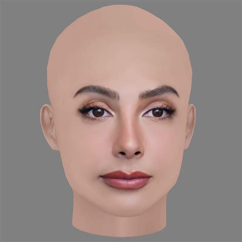 Maria Chacon Head - No Hair - Low Poly Head for Game 3D Model by Nammichael