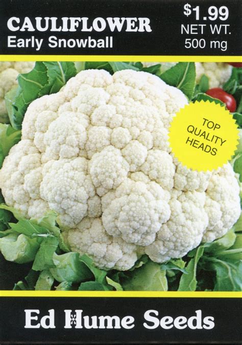 Cauliflower Early Snowball Hume Seeds