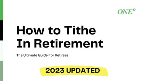 How To Tithe In Retirement The Ultimate Guide Free Worksheet One Degree Advisors