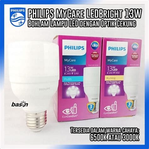 Jual Philips Mycare Led Bright W E Bohlam Lampu Led Optik Cekung