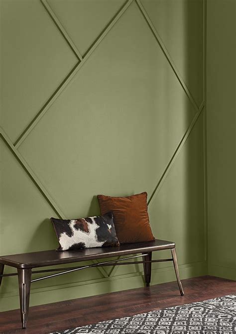 Decorate A Statement Wall With Trim Board Moulding Colorfully Behr