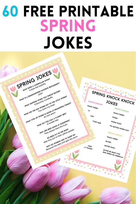 60 Spring Jokes For Kids Free Printable