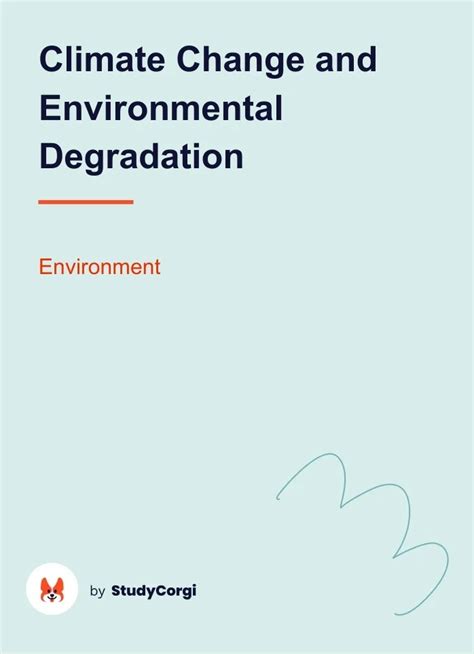 Climate Change And Environmental Degradation Free Essay Example