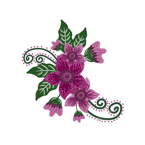 Indonesian Batik Png Picture Beautiful Indonesian Batik Flower Art