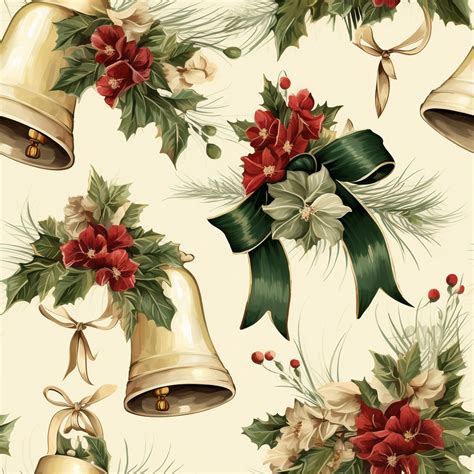 Vintage Christmas Seamless Pattern Free Stock Photo Public Domain