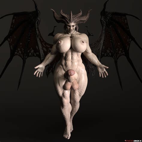 Rule 34 1futa 2023 3d Abs Blue Eyes Diablo Fangs Foreskin Futa Cock Futa Only Futanari Horns