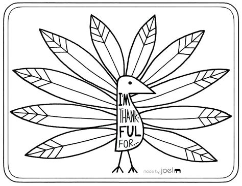 Turkey Feathers Coloring Pages