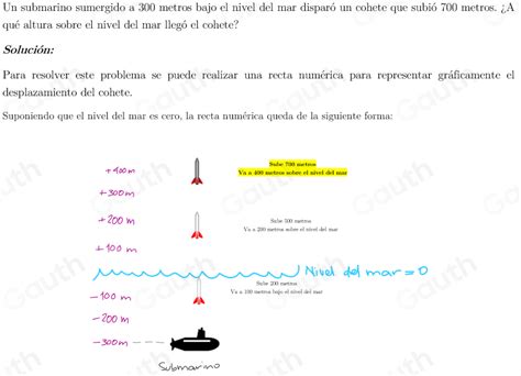 Solved Un Submarino Sumergido A Metros M Bajo El Nivel Del