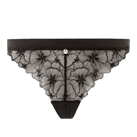 Tanga Noir Amandine Morgan Lingerie Lemon Curve