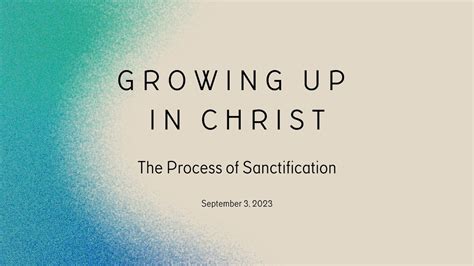 The Process Of Sanctification Youtube