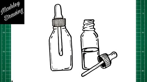 How To Draw A Medicine Dropper Bottle Youtube